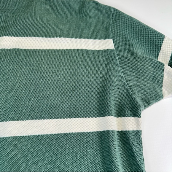 Polo Ralph Lauren mens essential cotton polo classic stripe knit shirt L green - Picture 6 of 8